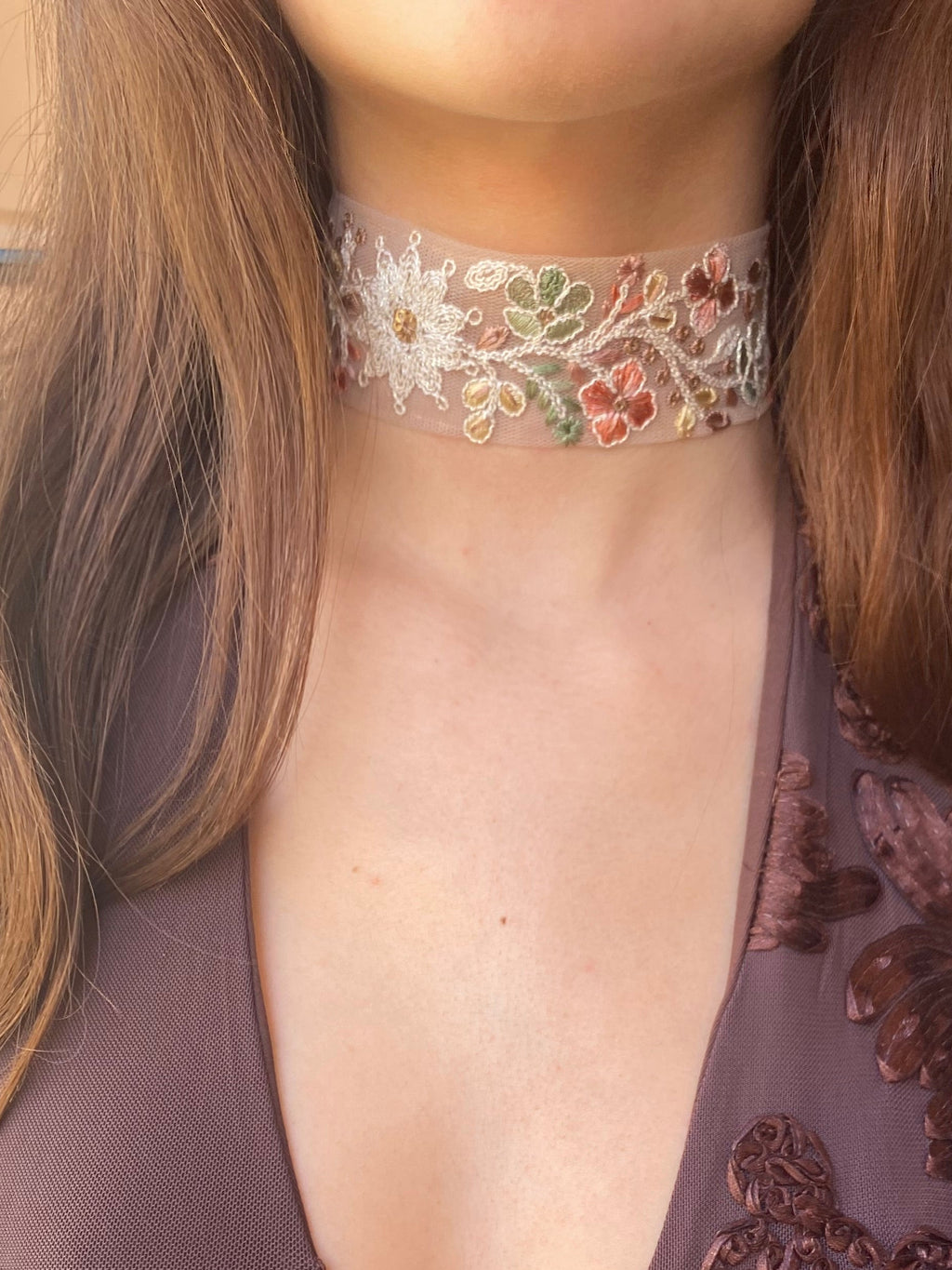 Choker Floral Nude